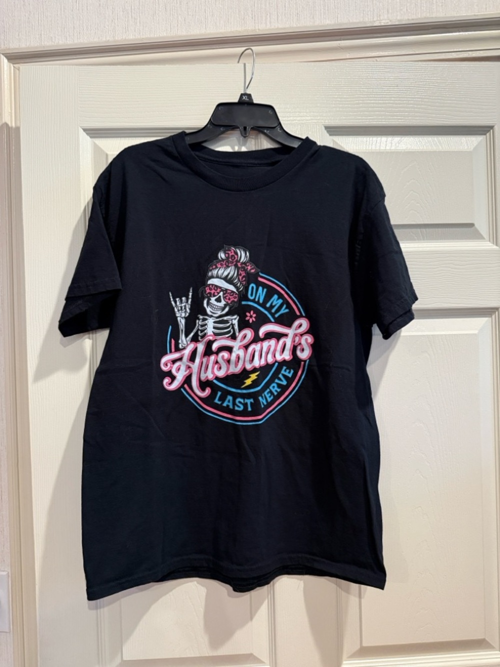 Black Graphic Tee "On My Husband's Last Nerve"